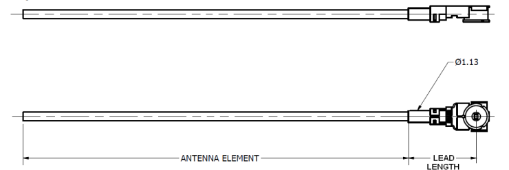 Mechanical Drawing - TTM Technologies 66089 U.FL Antenna